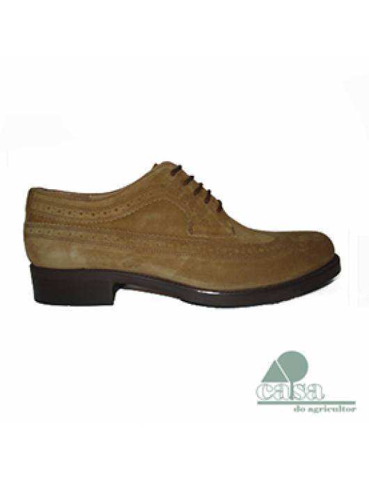 SAPATOS RIMINI NUBUCK COURO CLARO CASA DO AGRICULTOR